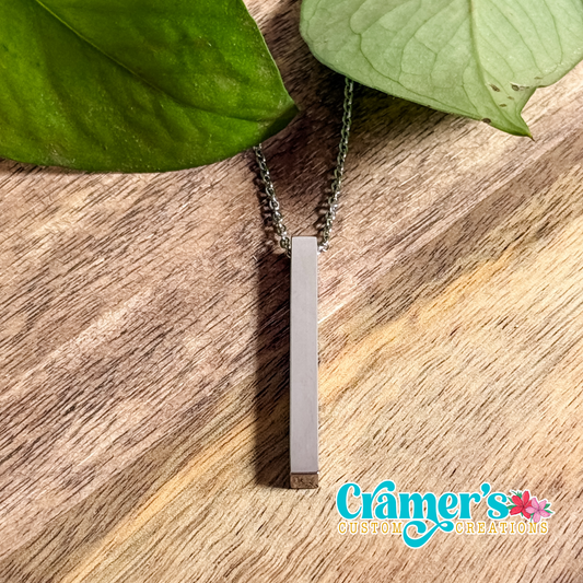 Vertical Bar Pendant Necklace