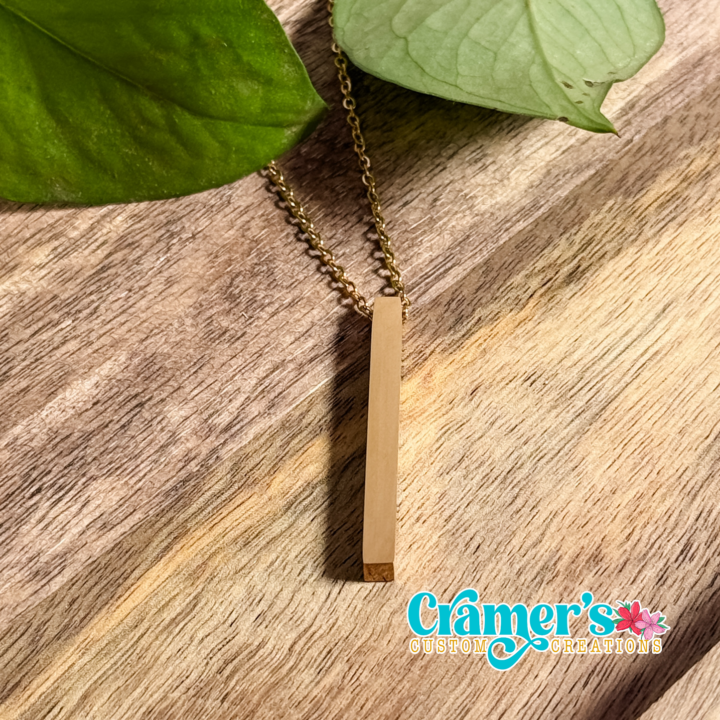 Vertical Bar Pendant Necklace