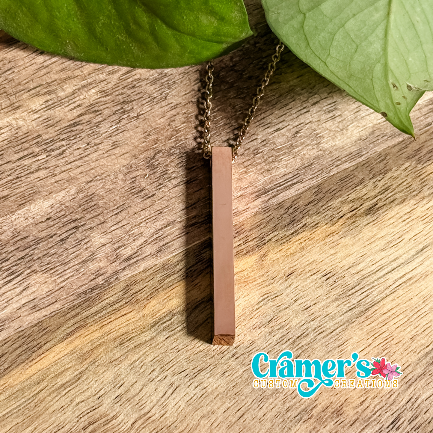 Vertical Bar Pendant Necklace