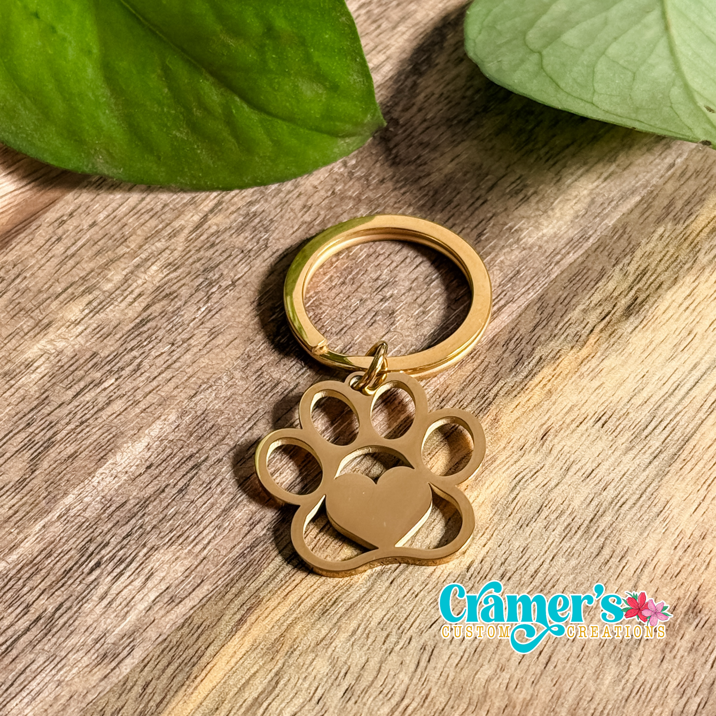 Paw Print Keychain