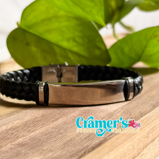 Black Braided Cord Bracelet