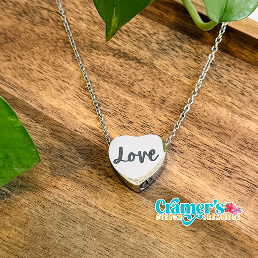 Heart Urn Pendant Necklace