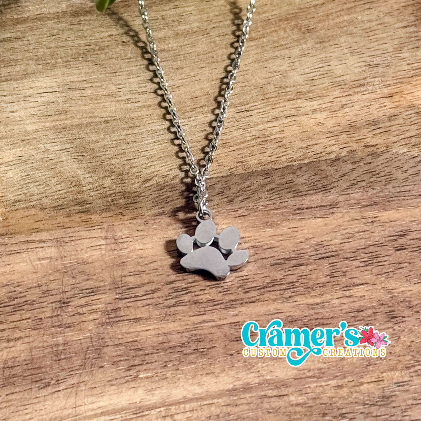 Paw Print Pendant Necklace
