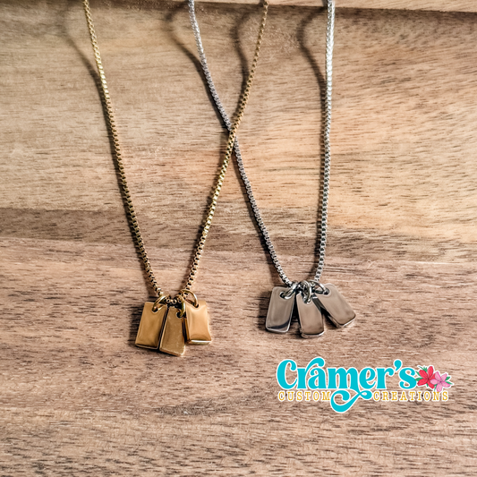 Mini Tag Trio Necklace