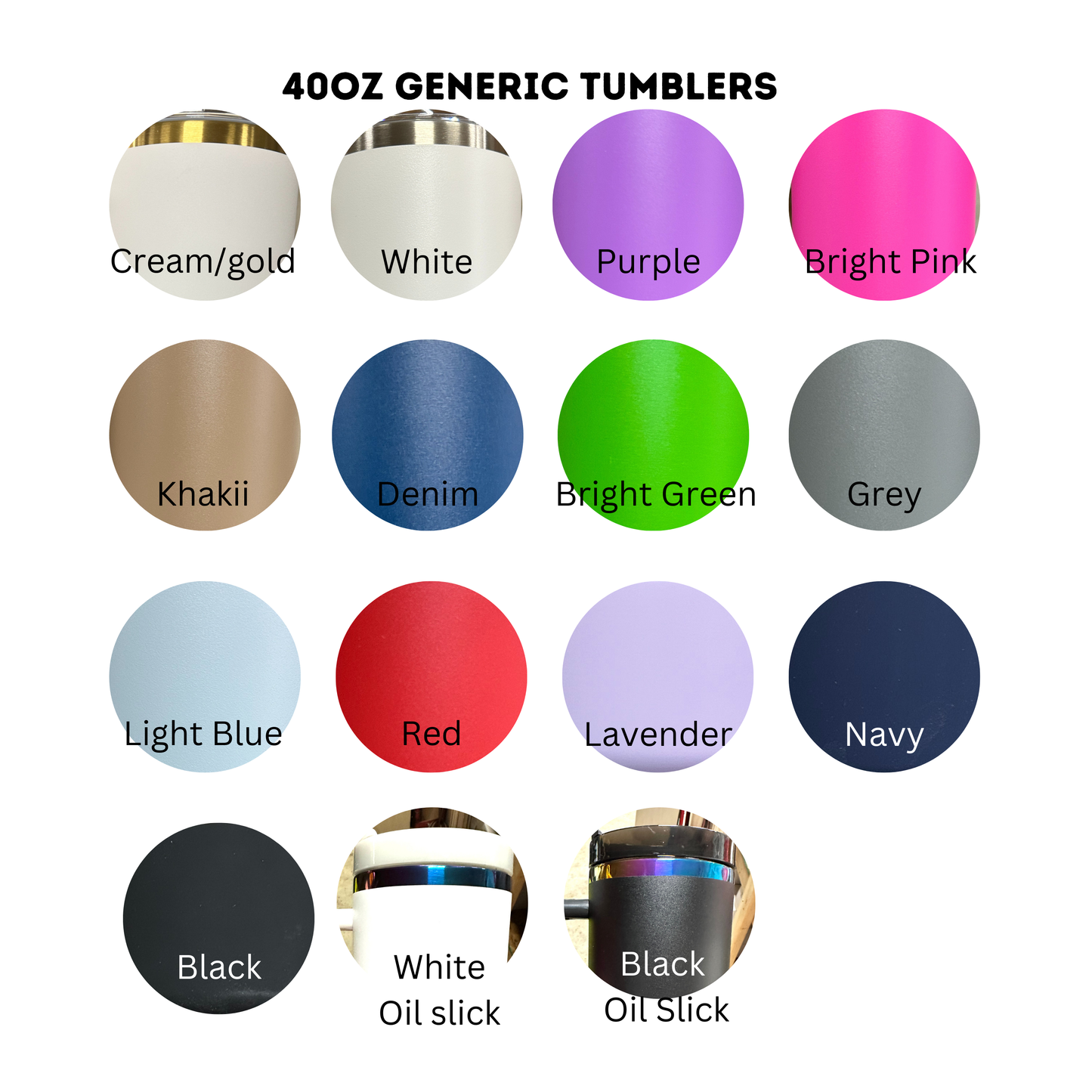 circles with colors showing available colors