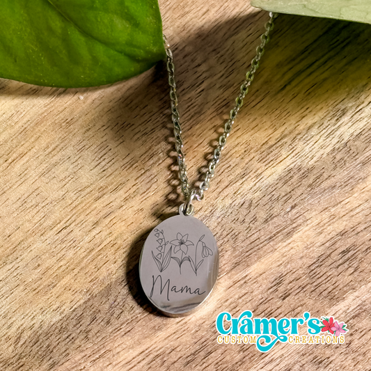 Oval Pendant Necklace