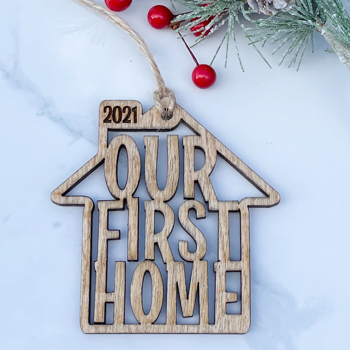 Our First Home Wooden Ornament – Cramer's Custom Creations