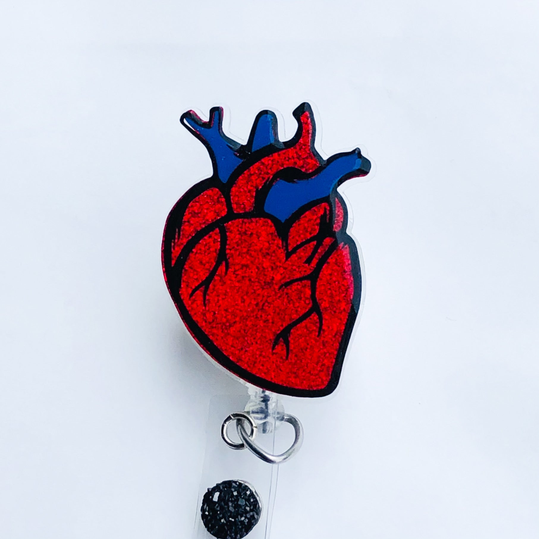 Art altered elements Anatomical Heart Badge Reel Retractable ID Holder  India