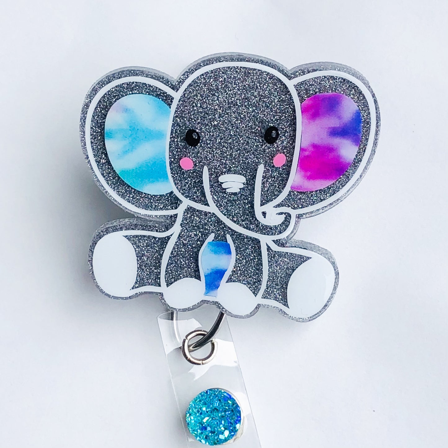 Sitting Elephant Badge Reel