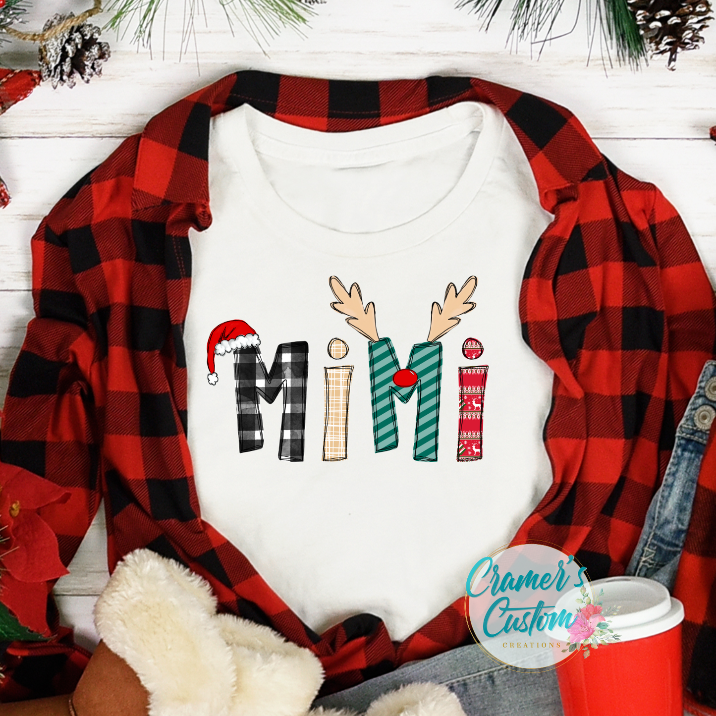 Christmas Doodle Name Shirt
