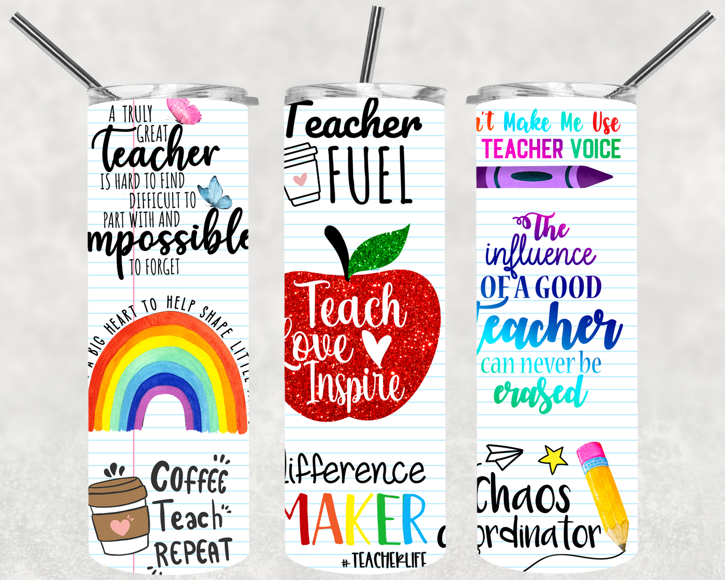 Collage Teacher Tumbler