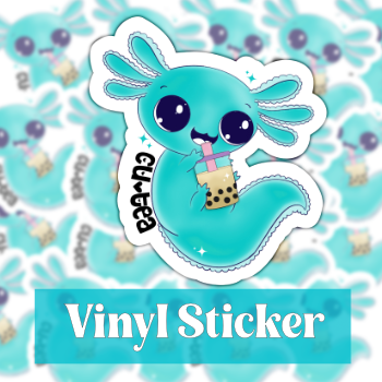 Axolotyl Boba Tea Sticker