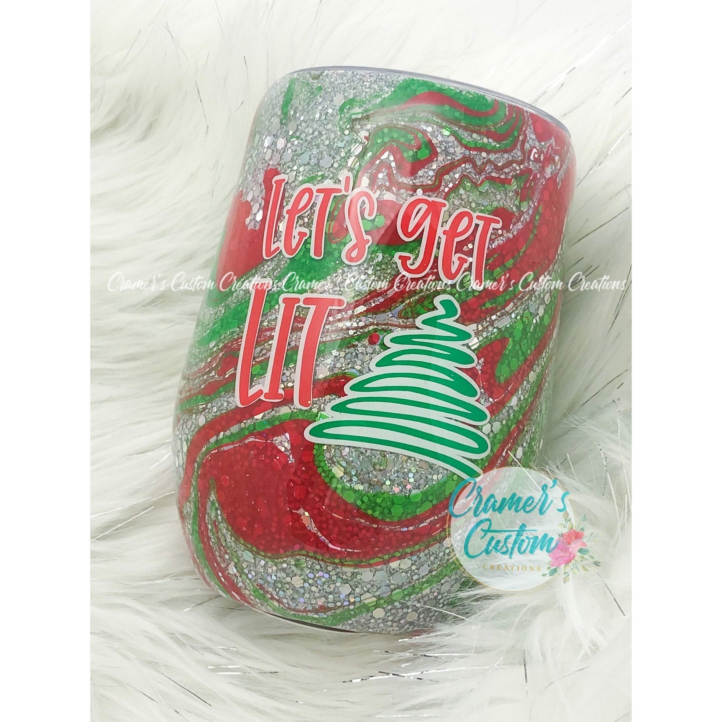 Hydro-dipped Glitter Tumbler