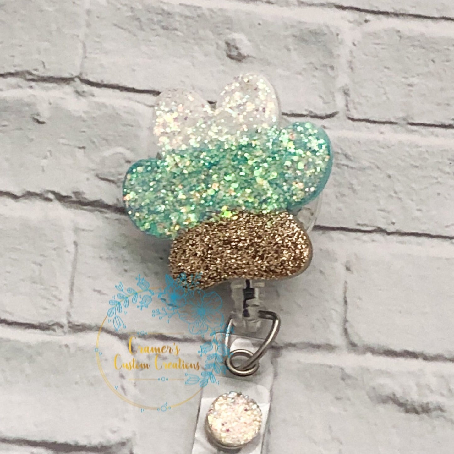 Paw Print Badge Reel