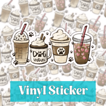 Dog Mom Coffee Sticker