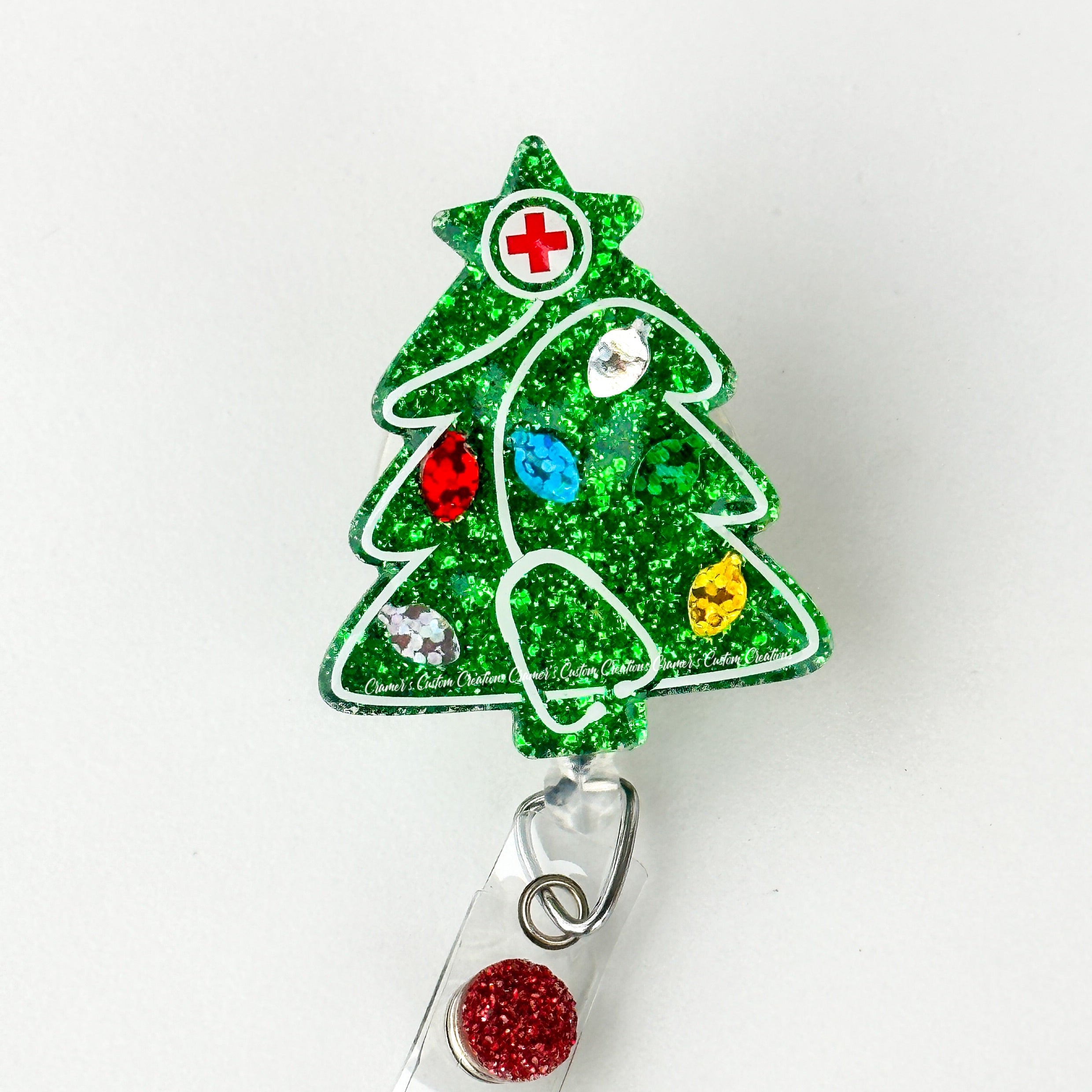 CHRISTMAS CAKE TREE Acrylic Badge Reel Blank, Sets of 5, Clear Acrylic –  Posh Glitter, LLC