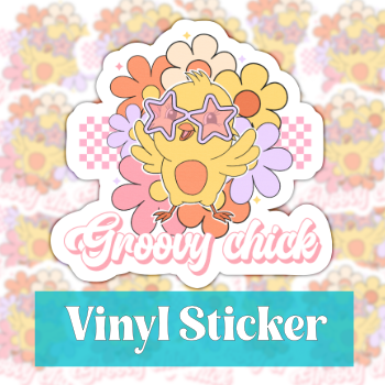 Groovy Chick Sticker