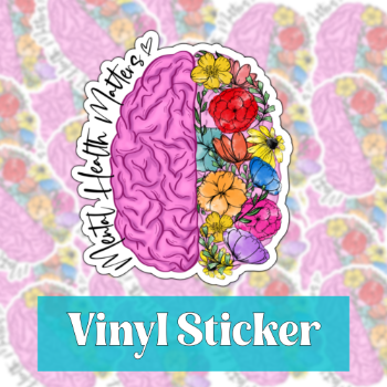 Mental Health Matters Brain Sticker