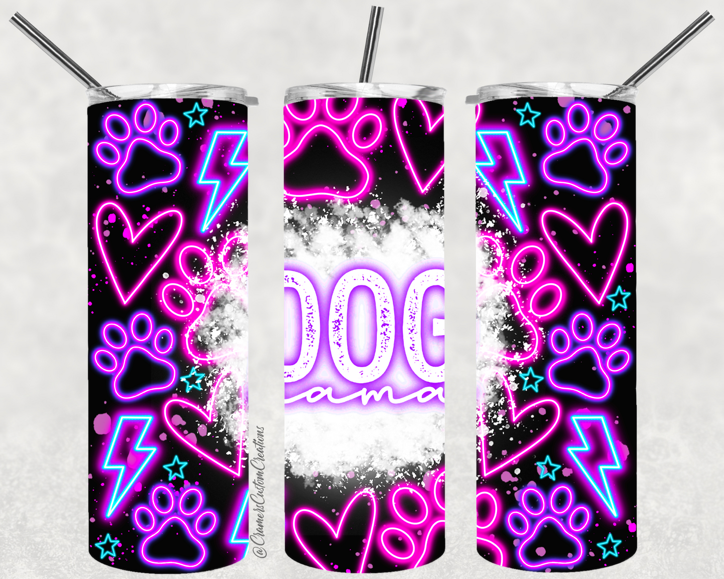 Neon Dog Mama Sublimation Tumbler