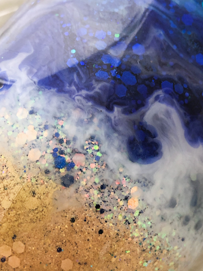 Traditional Beach Swirl Glitter Tumbler