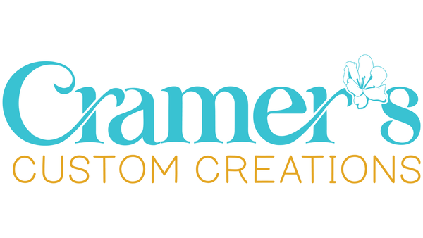 Logo for Cramer's Custom Creations with a stylized 'C' and flower on a white background.