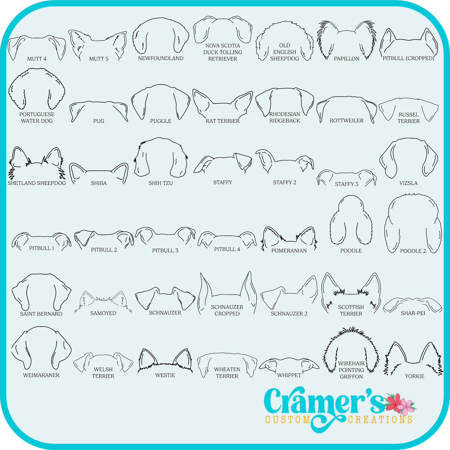 examples of dog ear shapes