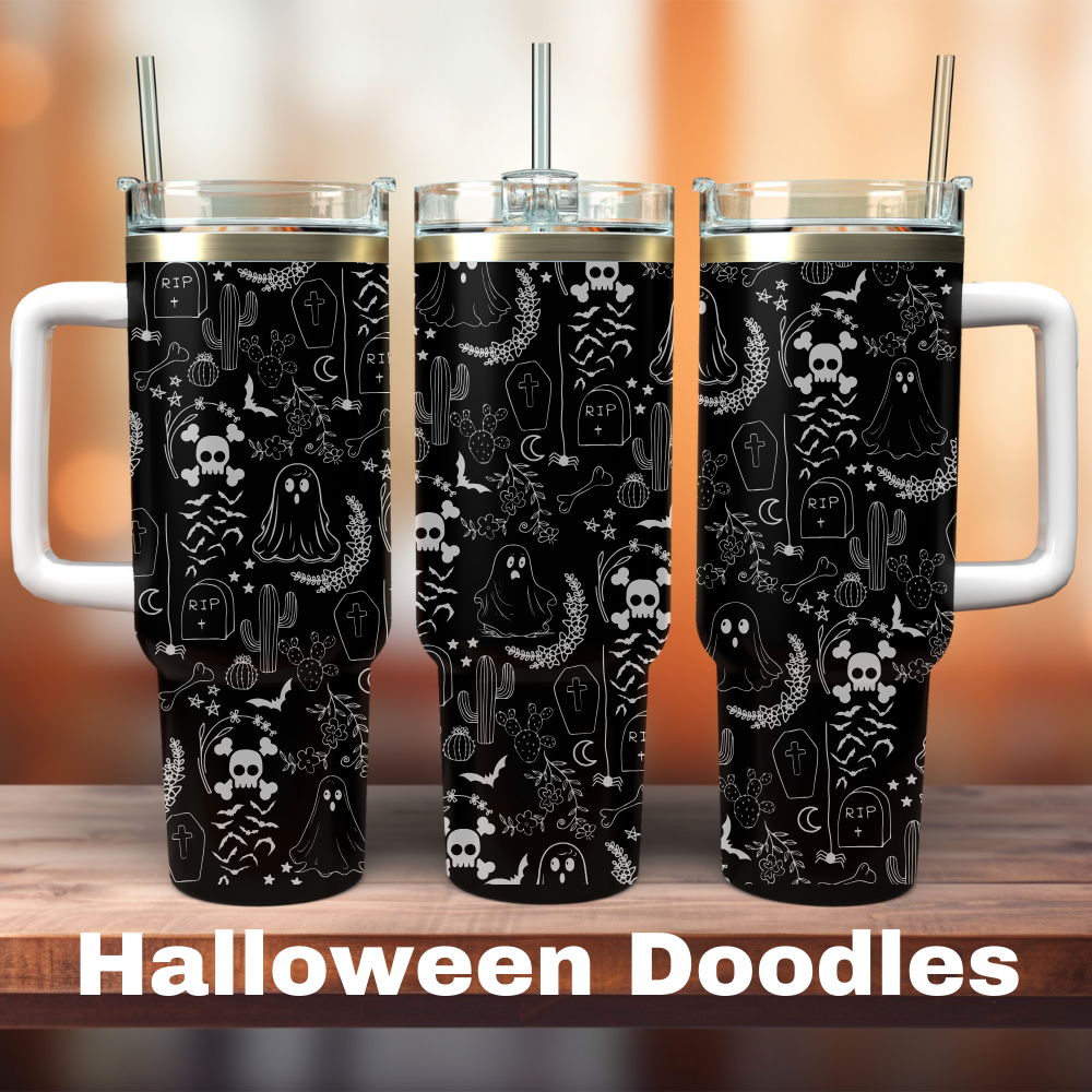 Halloween Doodles 40 oz Tumbler