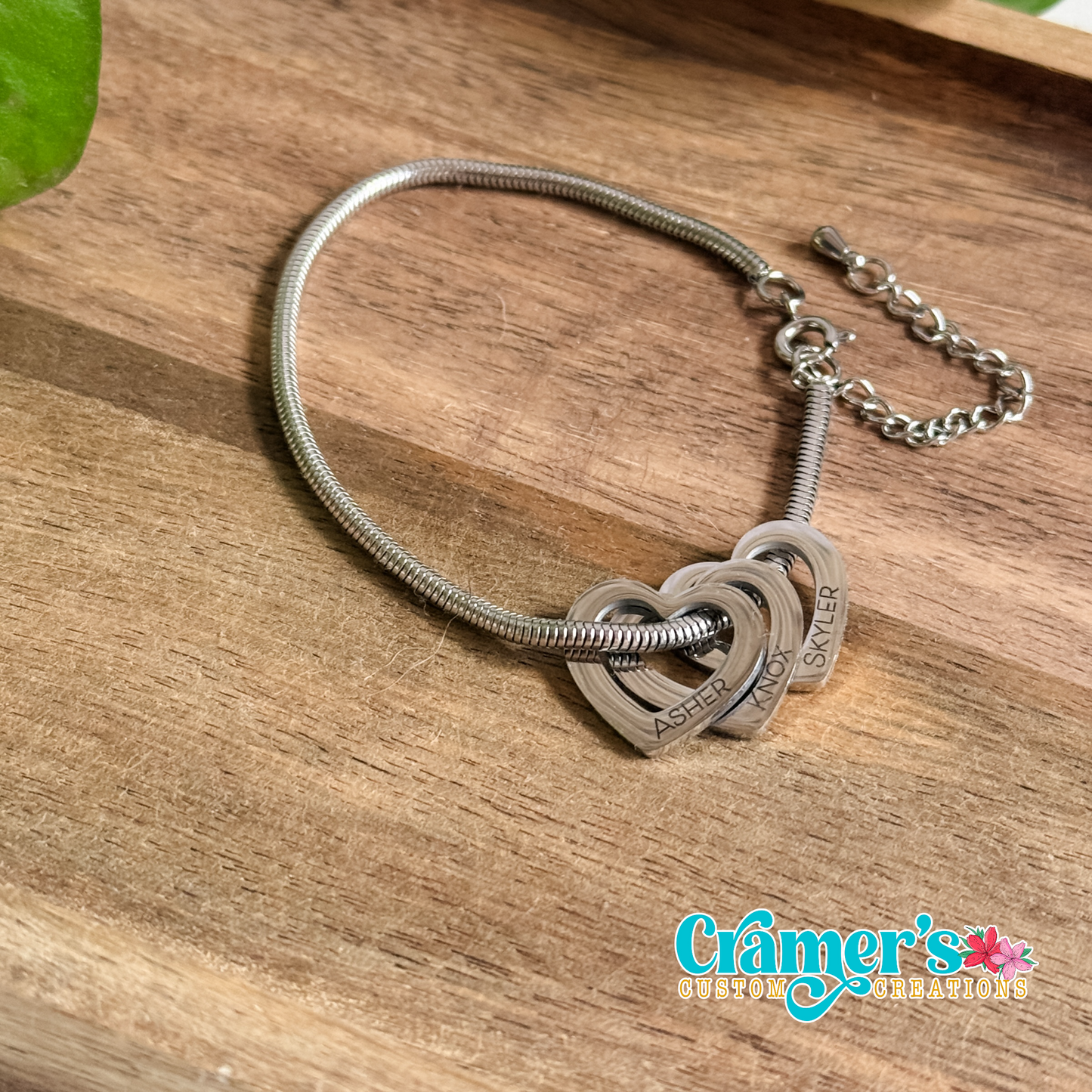 Open Heart Charm Bracelet