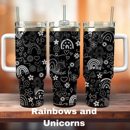 Rainbows and Unicorns 40 oz Tumbler