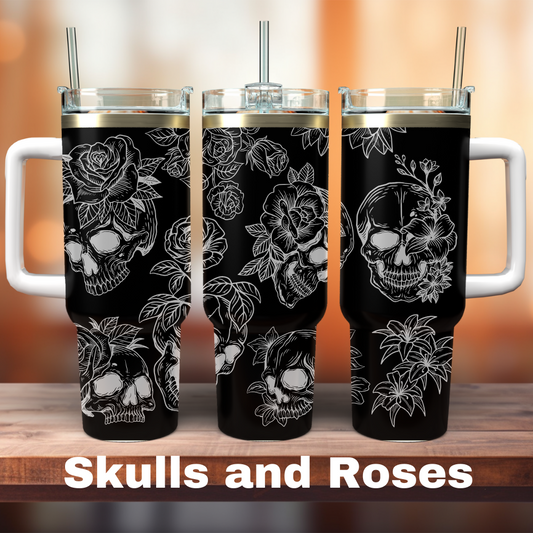 Skulls and Roses 40 oz Tumbler