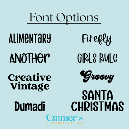 font options for the badge reels