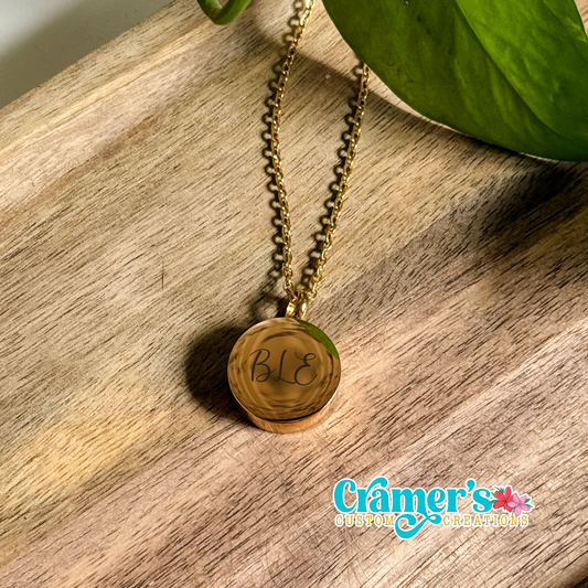 Circle Urn Pendant Necklace