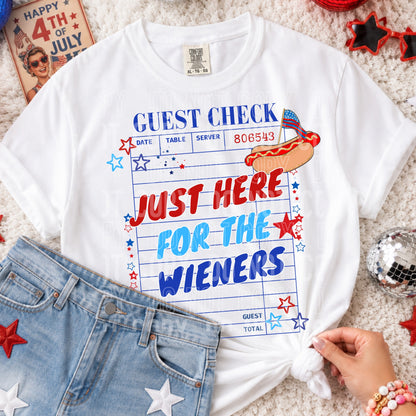 Just Here for the Wieners Tshirt