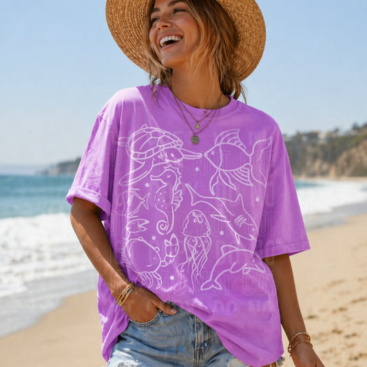 Sea Animal Collage Tshirt
