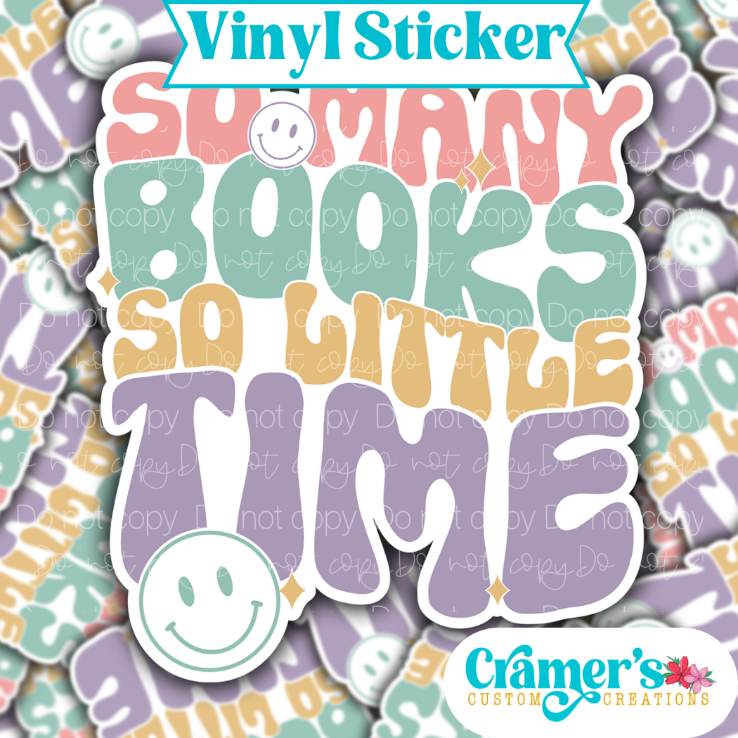 So Many Books Sticker