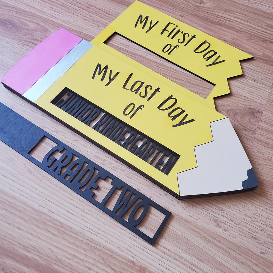 Interchangeable Pencil Back to School Sign