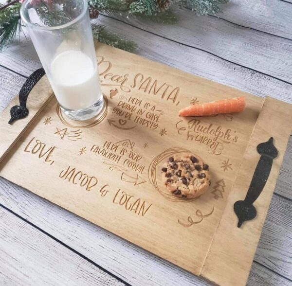 Personalized Santa Tray with Handles
