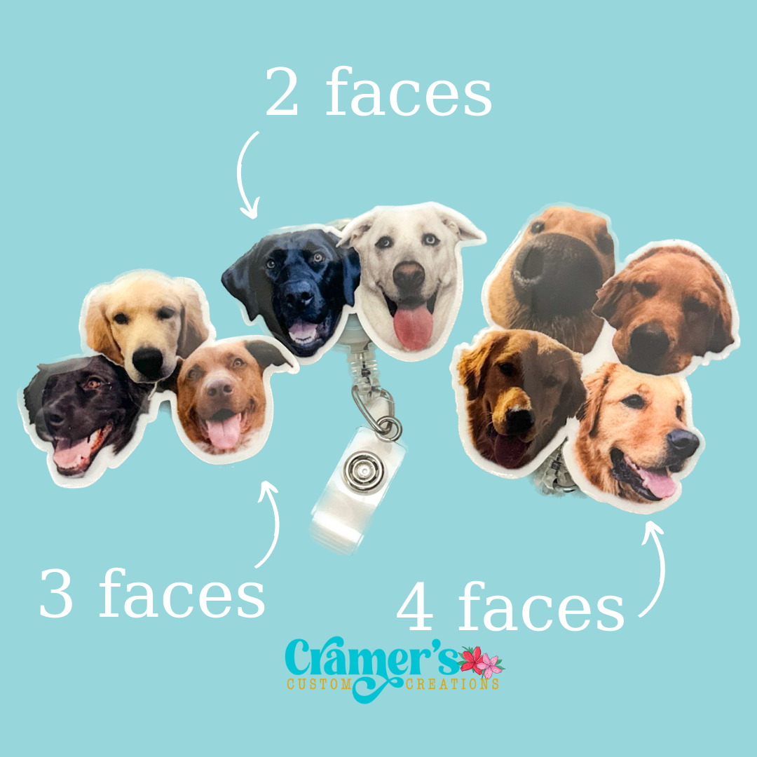 High Quality Custom Photo Badge Reel, Baby Face, Pet Dog Cat Badge Holders  -  Canada