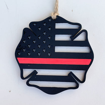 Fire Maltese Cross Ornament