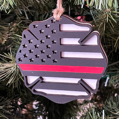 Fire Maltese Cross Ornament