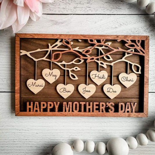 Mother's Day Dangling Heart Sign