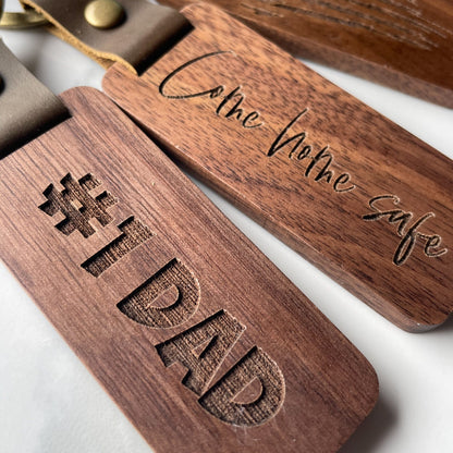 Personalized Wood Keychain