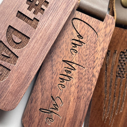Personalized Wood Keychain