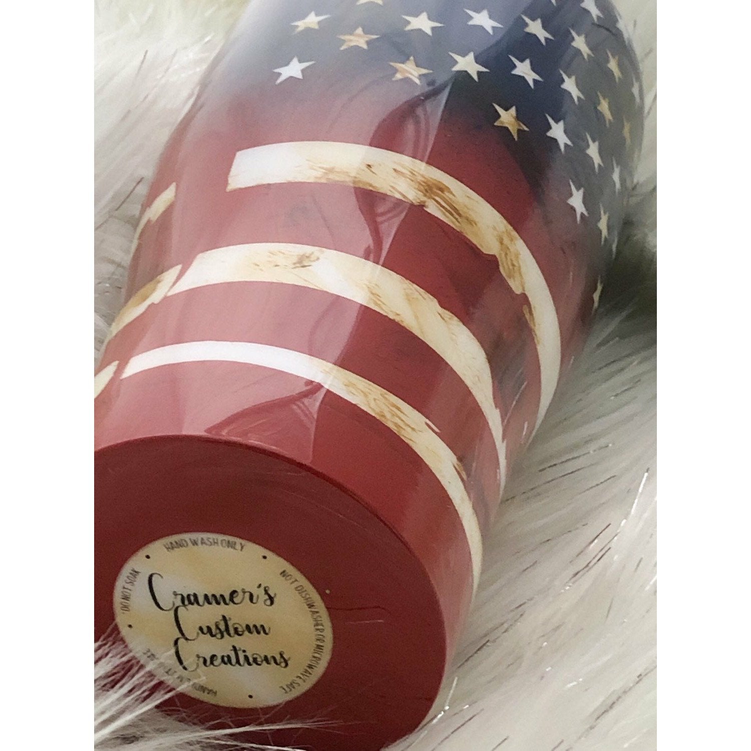 DISTRESSED FLAG STANLEY DUPE TUMBLER