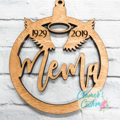 Wooden Memorial Ornament