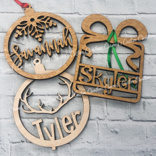 Wood Personalized Christmas Ornament