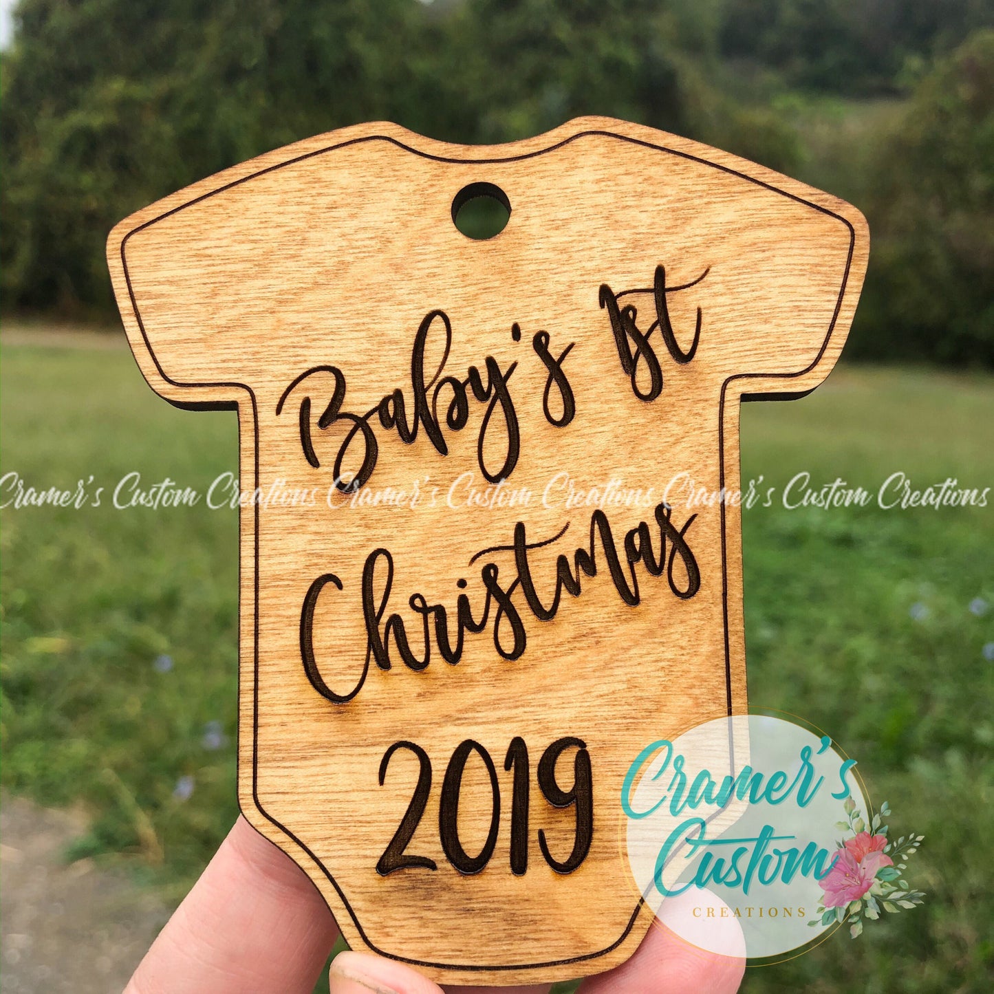 Wooden Baby's First Christmas Ornament